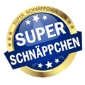 Button with Banner great bargains (in german Royalty Free Stock Photo