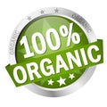 Button with Banner 100% organic