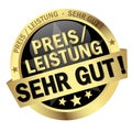 Button with Banner Preis-Leistung sehr gut Royalty Free Stock Photo