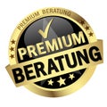 Button with Banner premium consulting (in german