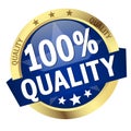 Button with Banner 100% quality Royalty Free Stock Photo