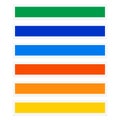 Button / banner rectangles with color combination. Navigation