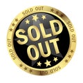 Button with Banner sold out Royalty Free Stock Photo