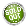 Button with Banner sold out Royalty Free Stock Photo