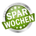 Button with Banner Sparwochen Royalty Free Stock Photo