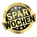 Button with Banner Sparwochen Royalty Free Stock Photo