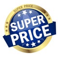 Button with Banner super price Royalty Free Stock Photo