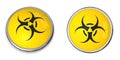 Button Biohazard Symbol Royalty Free Stock Photo