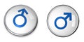 Button Blue Male Symbol