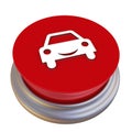 Button with car symbol Royalty Free Stock Photo