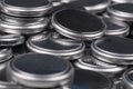 Button cells batteries Royalty Free Stock Photo