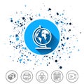 Globe sign icon. World map geography symbol. Royalty Free Stock Photo