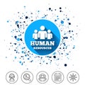 Human resources sign icon. HR symbol. Royalty Free Stock Photo