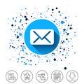 Mail icon. Envelope symbol. Message sign. Royalty Free Stock Photo