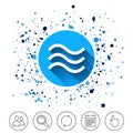 Water waves sign icon. Flood symbol.