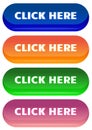 Button click here web design vector