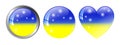 Button for design Ukraine Royalty Free Stock Photo