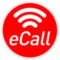 Button with E Call Emergeny Call System Royalty Free Stock Photo