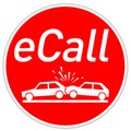 Button with E Call Emergeny Call System Royalty Free Stock Photo