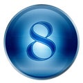 The button eight blue