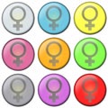 Button - female Royalty Free Stock Photo