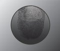 Button with fingerprint