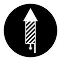 Button with fireworks rocket icon.