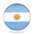 Button with flag of Argentina Royalty Free Stock Photo