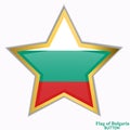 Button with flag of Bulgaria. Illustration