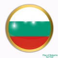 Button with flag of Bulgaria. Illustration