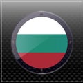 Button with flag of Bulgaria. Illustration