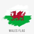 Button Flag Design Template Wales Royalty Free Stock Photo