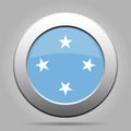 Button flag - Federated States of Micronesia. Royalty Free Stock Photo