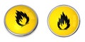 Button Flammable Symbol