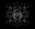 Button with floral design Royalty Free Stock Photo