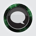 button green, black tartan - speech bubble Royalty Free Stock Photo