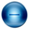 The button Hyphen blue Royalty Free Stock Photo
