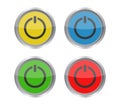 Button icon illustrated in vector on white background