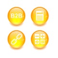 Button icon set 3D internet web finance