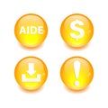 Button icon set 3D internet web site Royalty Free Stock Photo