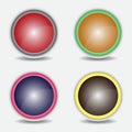 Button icon set design full color Royalty Free Stock Photo