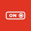 The on button icon. Switch symbol. Flat Royalty Free Stock Photo