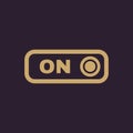 The on button icon. Switch symbol. Flat Royalty Free Stock Photo