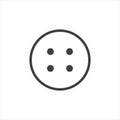 Button icon vector black stud sign. EPS10