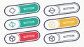 Button icons set, user interface and web design elements vector design Generative AI Royalty Free Stock Photo