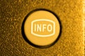 Button info rubber from the remote control. tv Royalty Free Stock Photo