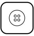 Button Isolated Vector Icon for Sewing and Tailoring Royalty Free Stock Photo