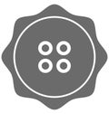 Button Isolated Vector Icon for Sewing and Tailoring Royalty Free Stock Photo