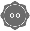 Button Isolated Vector Icon for Sewing and Tailoring Royalty Free Stock Photo