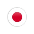 Button Japan Flag Vector Template Design